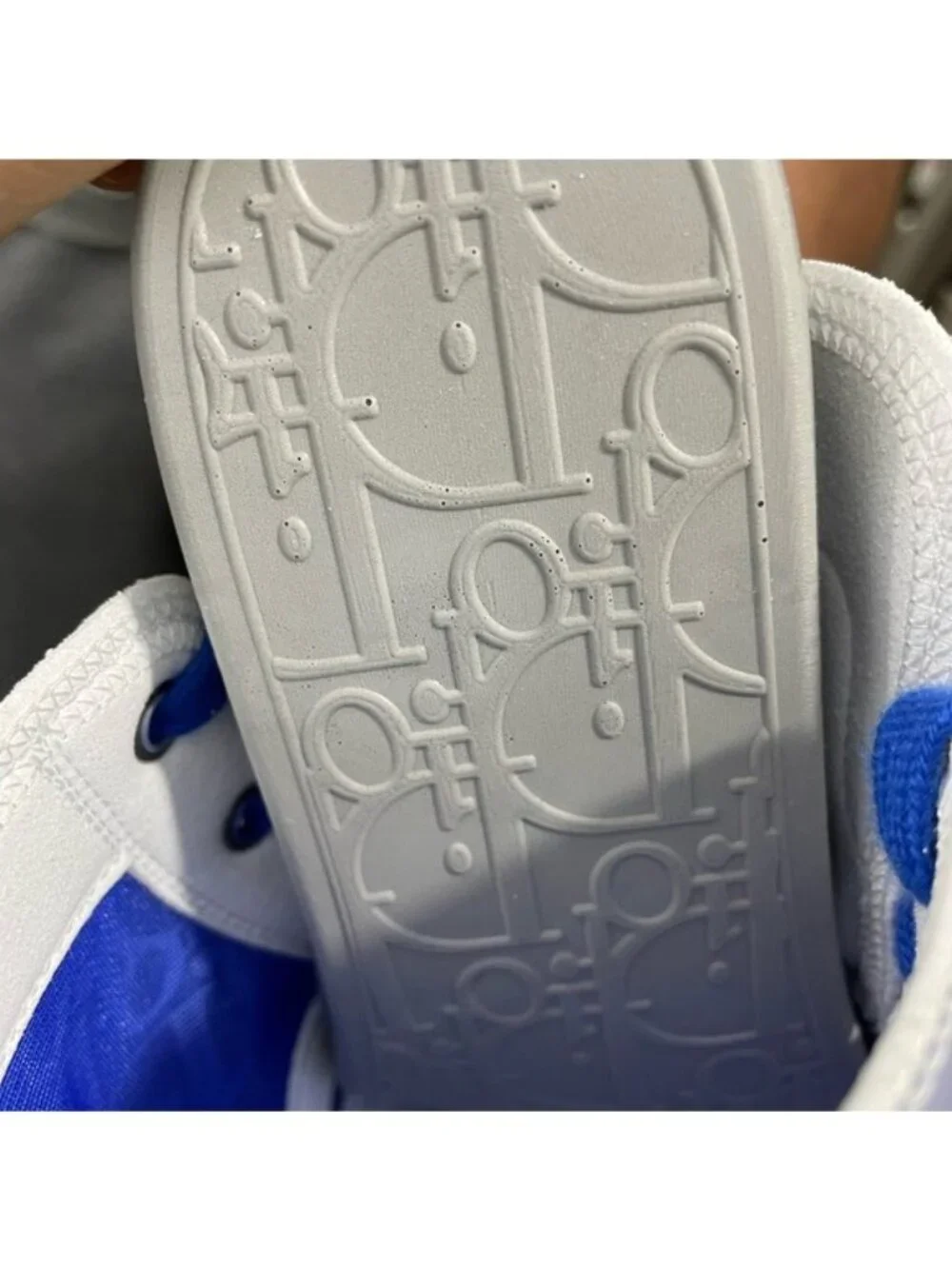 Dior SS B23 Blue Oblique High Top Sneakers Men’s EU 39/US 6 $1200.
